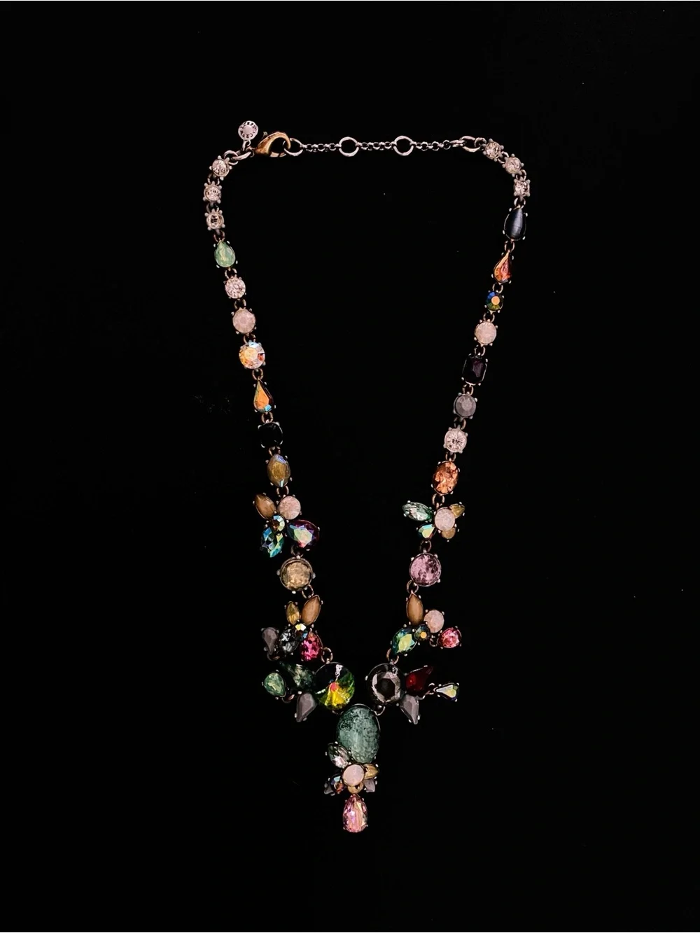AcidMatt x J. Crew Multicolor Crystal Statement Necklace